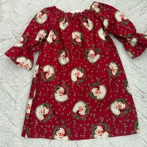 New Handcrafted Christmas Santa Peasant Dress
